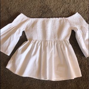 Hollister White Off the shoulder top